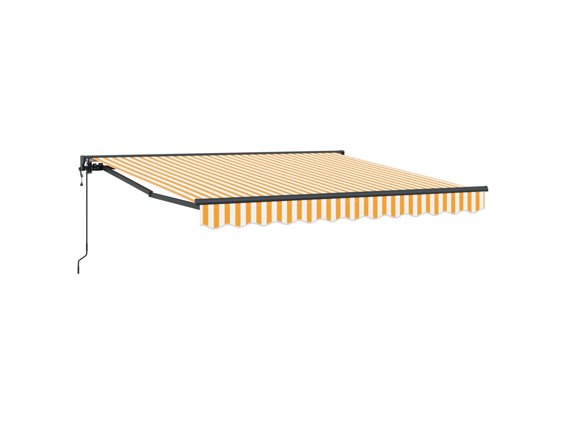 Conjunto 1 Toldo Retrátil Vidaxl Amarelo Alumínio (300 X 250 Cm)