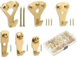 Ganchos Para Moldura, 150 Peças De Cavalete De Metal Com Pregos Para Pendurar Quadros, Pinturas, Espelhos E Decorações De Parede Zeuxo