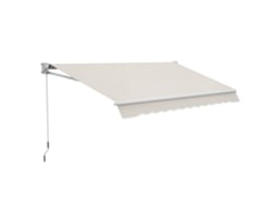 Toldo Manual 2x2,5 M com Braços, Alumínio e Poliéster, Creme DECORALAR TECH