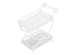 Primerox carrinho de Jardim em Miniatura 1/12 Metal para Casinha de Bonecas Acessório Branco