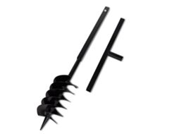 vidaXL Broca de solo com alça, eixo helicoidal, ponta 150 mm espiral tripla