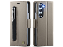 Capa Protetora Flip Para Celular Com Slot Para Cartão Simcinza - Samsung Z Fold6