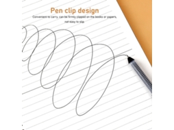 12pcs Bolígrafo Gel Presionable 0.38mm Punto Fino Tinta Negra Retráctil Para Estudiantes Oficina Escritura Dibujo