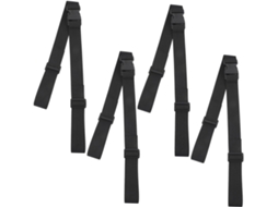 Conjunto de 4 Cadeiras de Jantar Infantis, Cadeiras Altas, Poliéster, Pretas CHABERLU