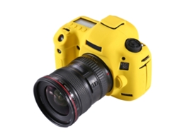 Capa Protetora De Silicone Macio Para Canon Eos 5d Mark Iii / 5d3 Amarelo