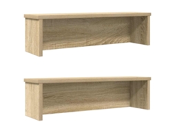 vidaXL Racks de cozinha empilhável 2 pcs Sonoma Carvalho 60x15x16 cm