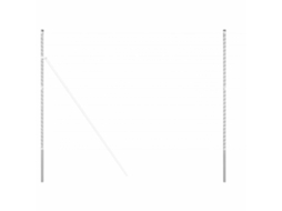 Conjunto 12 Poste De Cerca Vidaxl Prateado Aço (210 Cm)