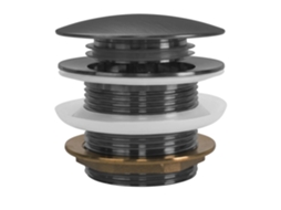 Tapón de Bañera REA Klik klak Titanium 7 X 7 X 6 Cm