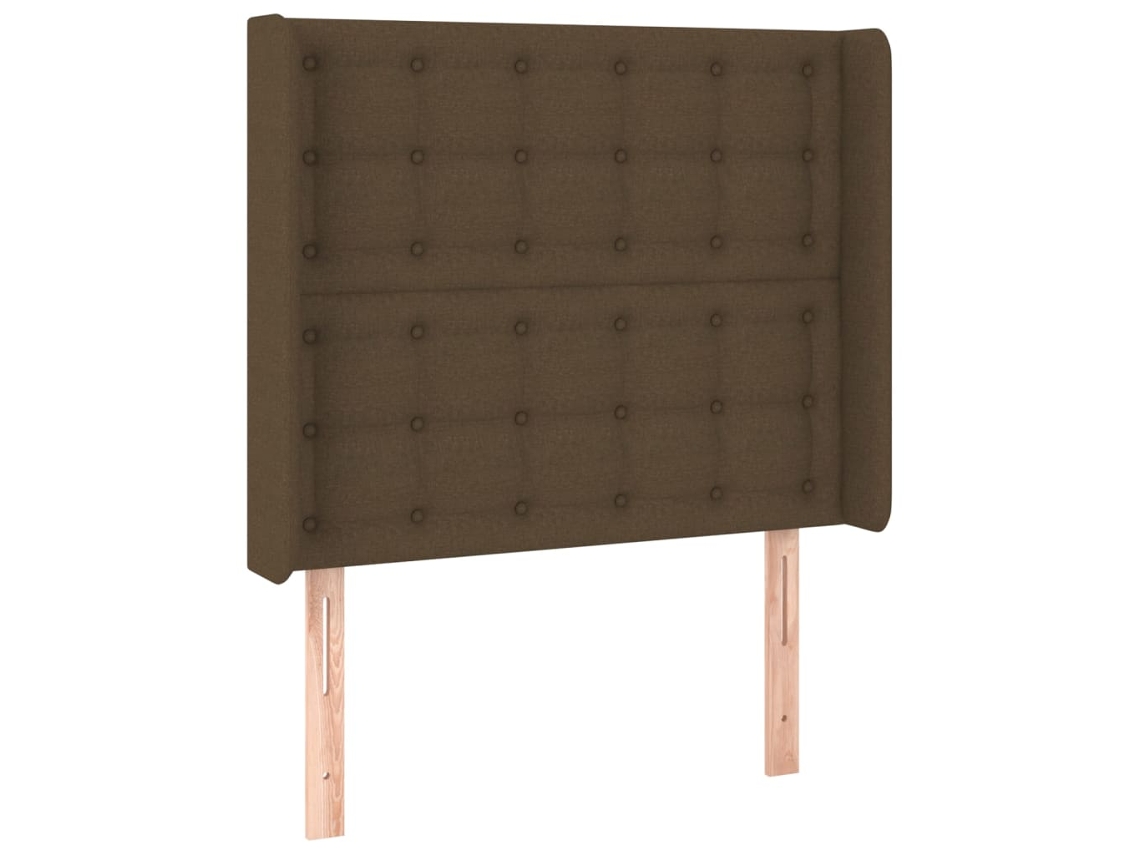 Headboard, Headboards Vidaxl Marrom Tecido (103 X 16 X 118/128 Cm)