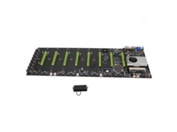 Placa-mãe De Mineração Com Cooler De Cpu Integrado 8xpcie16x Ddr3 Msata Sata2.0 Sata3.0