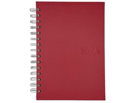Agenda Didex Boston Vermelha 14,5 X 21 Cm 2026