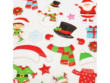 Cena para decorar - roupas de natal 3D adesivos de espuma Global Gift