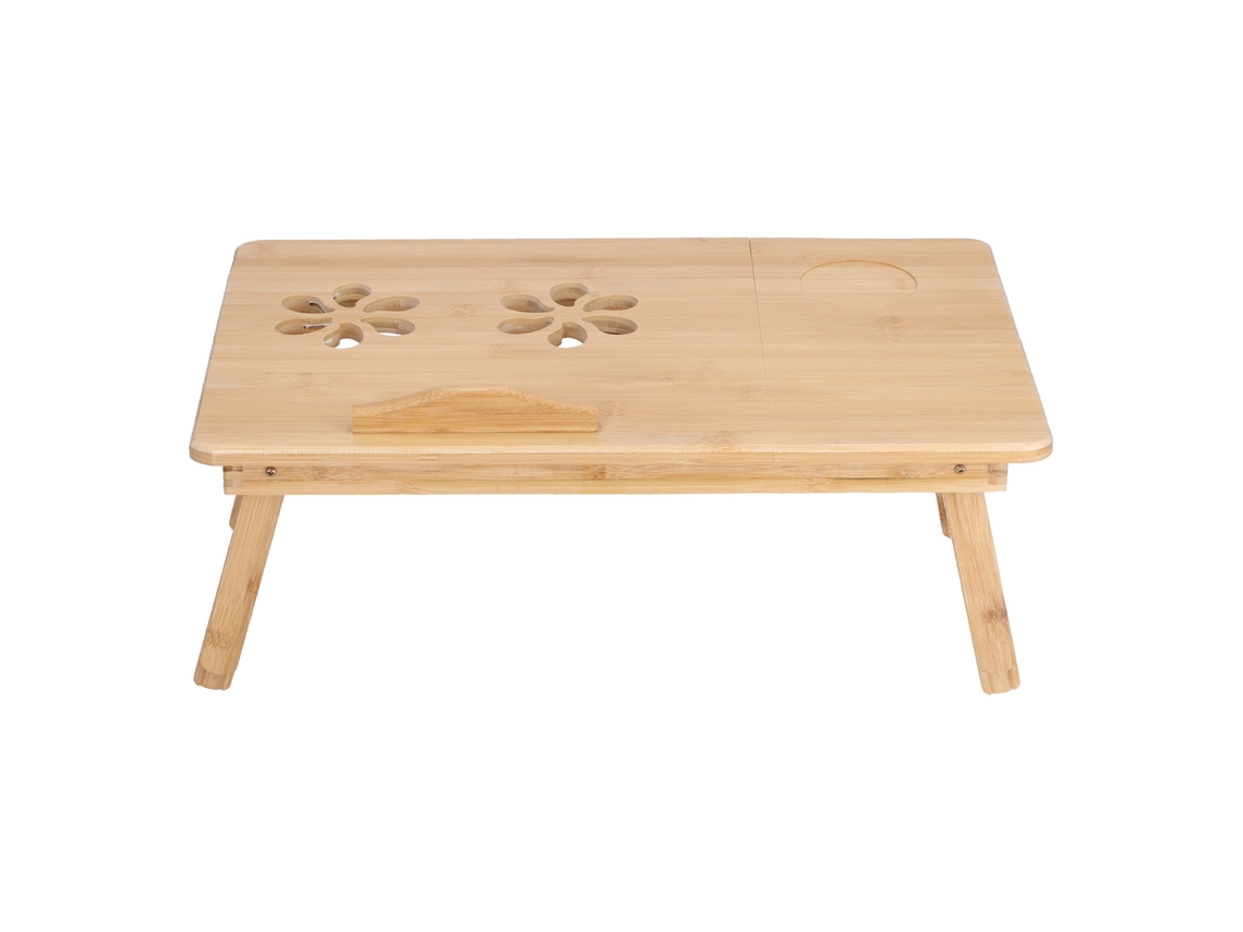 Mesa de Laptop Bambu Dobrável Ajustável para Casa