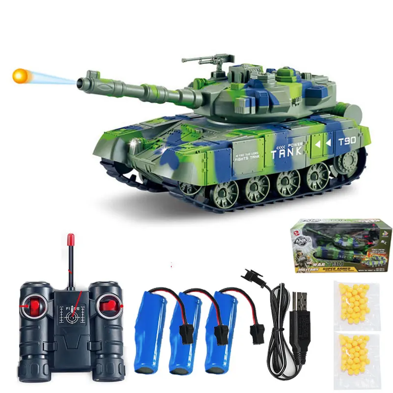 (verde, 3 Pilhas) Tanque Controlado Remotamente Que Dispara Bbs, Recarregável Via Usb, Com Efeitos Sonoros Em Led, Veículo De Guerra Eletrônica.