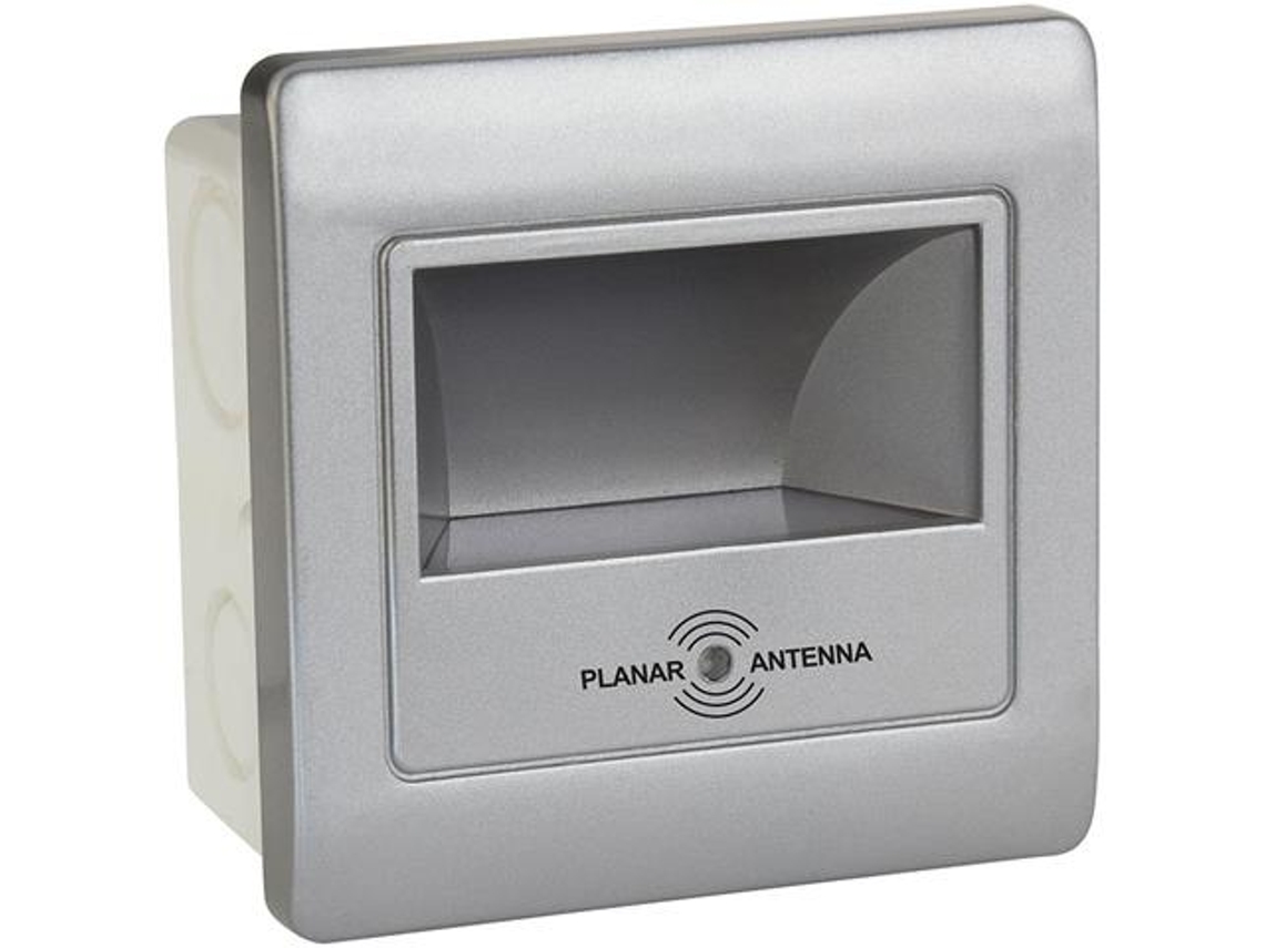 Ponto de Parede Quadrado de Alumínio com Detector de Microondas 2W Eq. 16W 4200K Dim. 86X86Mm HOROZ ELECTRIC