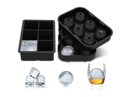 6 Cubo Silicone Moldes de Gelo Caseiro, Conjunto Quadrado / Redondo ZSANFS