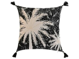 Almofada - Home Esprit - Preto - 45 X 45 Cm - Boho - Palmeira
