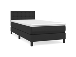 Box Spring Bed, Box Spring Beds Vidaxl Preto Couro Artificial (100 X 200 Cm)