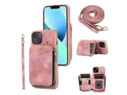 Capa para iPhone 13 Pele Sintética Rosa