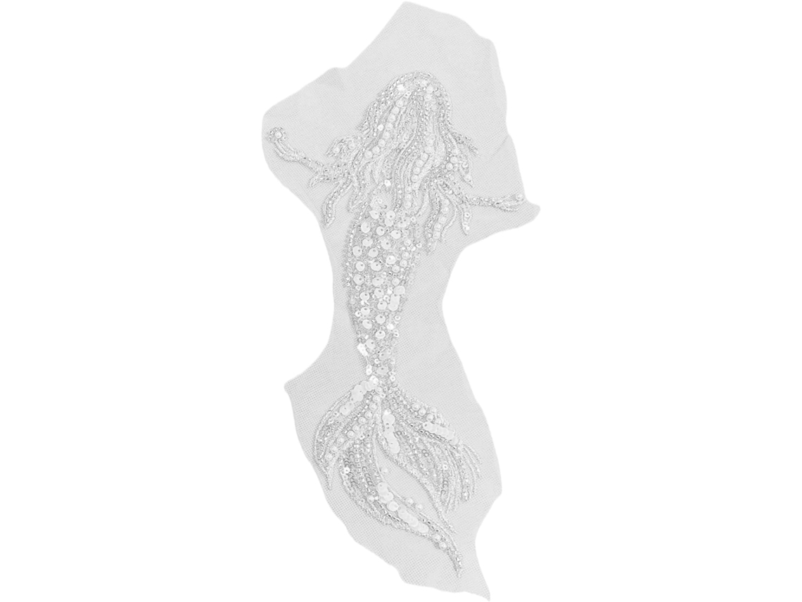 Aplique de Renda Bordada com Lantejoulas para Vestido de Noiva SFUSHOS