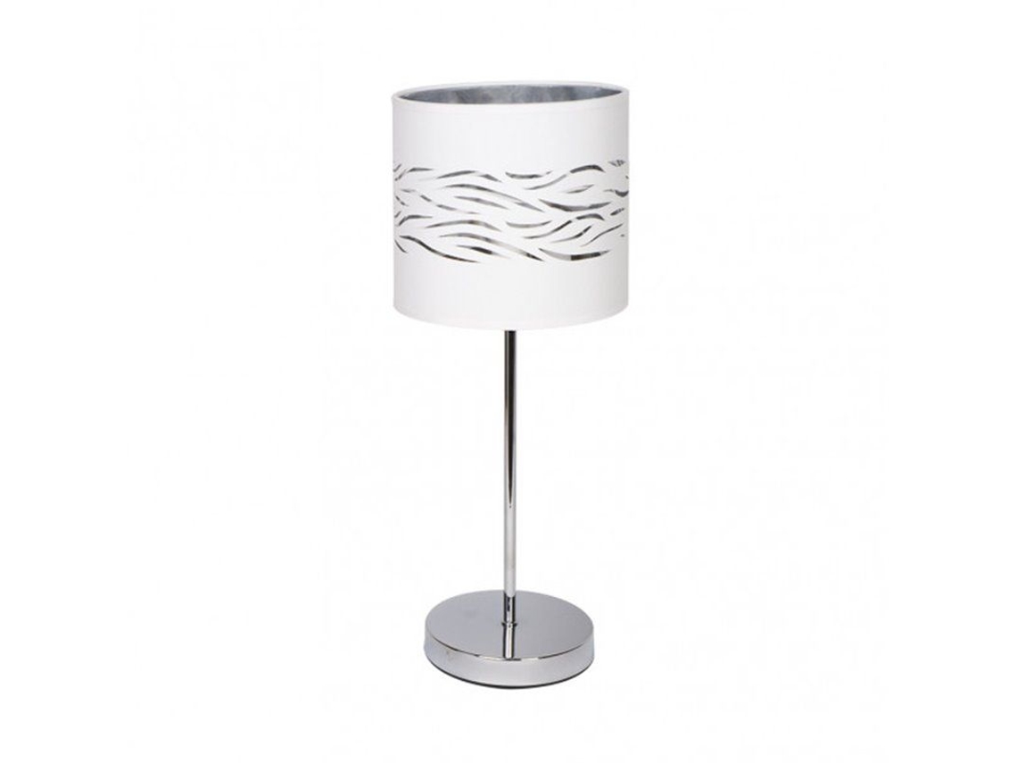 Candeeiro De Mesa Cromo/branco Prata 43x17x17 Cm Fabrilamp