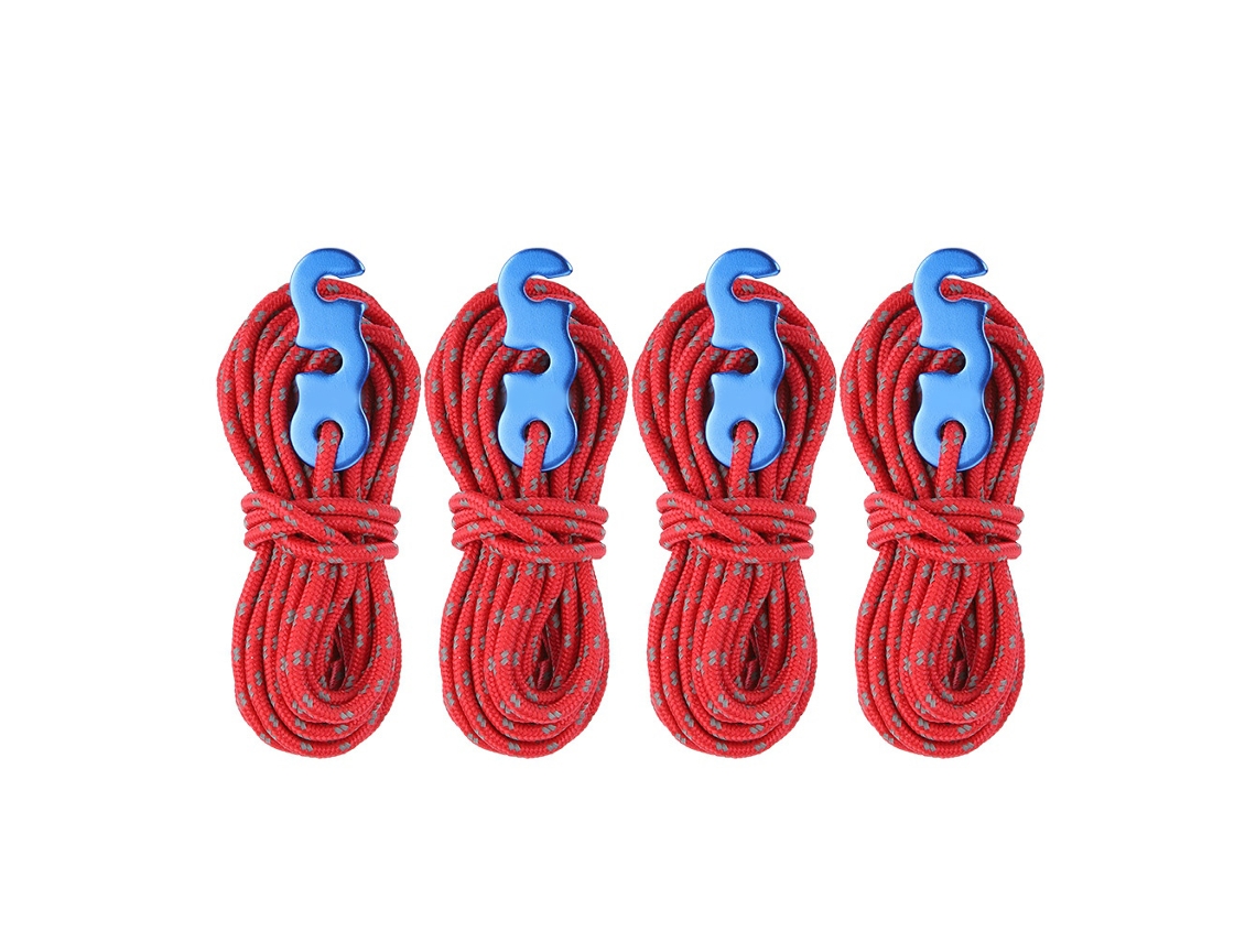 Conjunto de 4 Cordas Refletoras com Gancho e Fivela AQUAFORGE