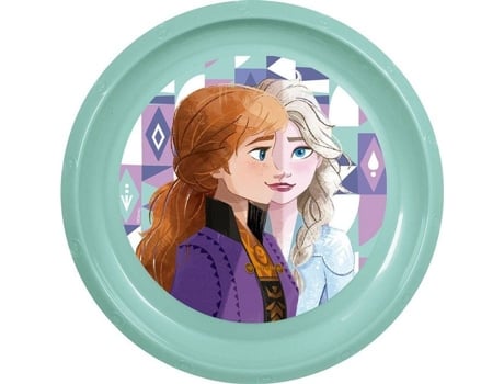 Prato De Jantar Em Plástico Azul Disney A Rainha Das Neves Para Crianças, Resistente A Choques E Reutilizável Tataway