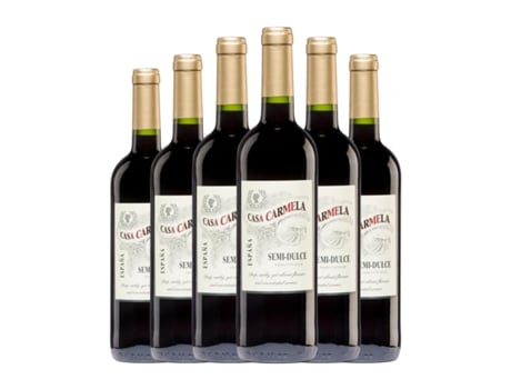 Vinho CASTAÑO Casa Carmela Tinto Monastrell Semi-seco Semi-doce Yecla (0.75 L - 6 Unidades)