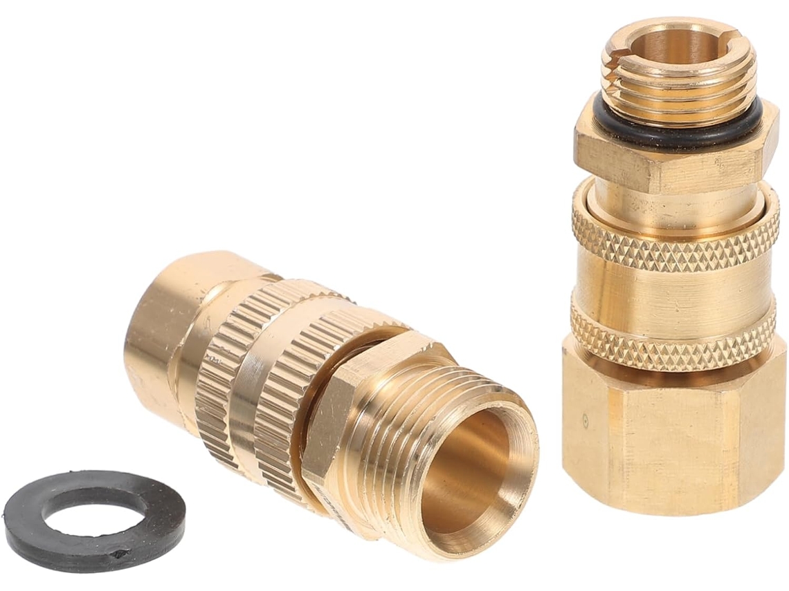 Kit De Adaptadores Para Mangueira De Lavagem De Alta Pressão Com 4 Peças E Conectores Duplos.