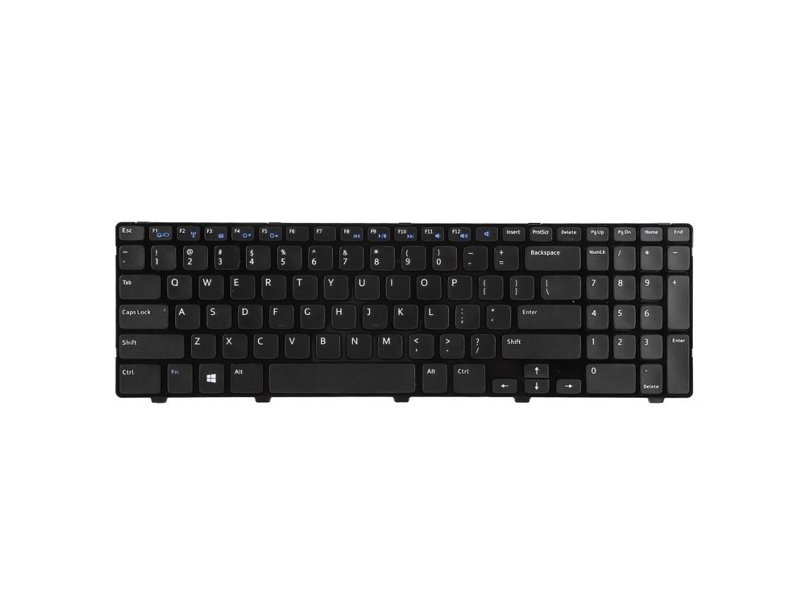 Teclado preto de substituição para laptop (compatível com Dell, fácil de substituir)