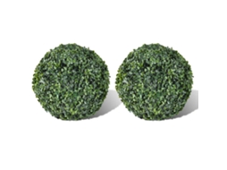 Vidaxl Bola De Buxo Topiária Folhas Artificiais 27 Cm 2 Pcs