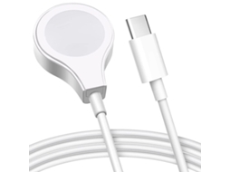 Cabo De Carregamento Rápido Magnético Sem Fio Com Type-c Para Apple Watch Series 9 Branco