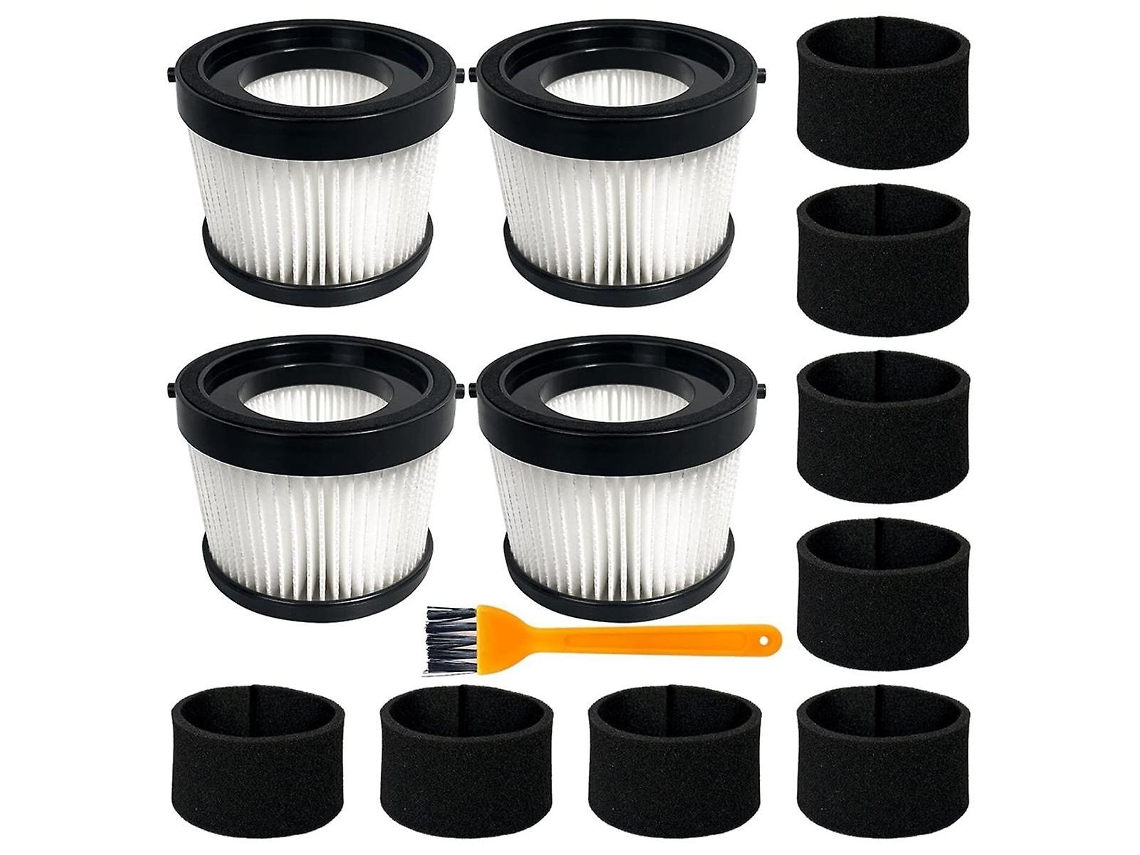 Pacote com 4 Filtros Hepa Dcv5011h para Aspirador de Pó Portátil Sem Fio Dcv501hb, com 8 Filtros de Espuma e 1 Escova, Conforme Mostrado BRILVIBERA