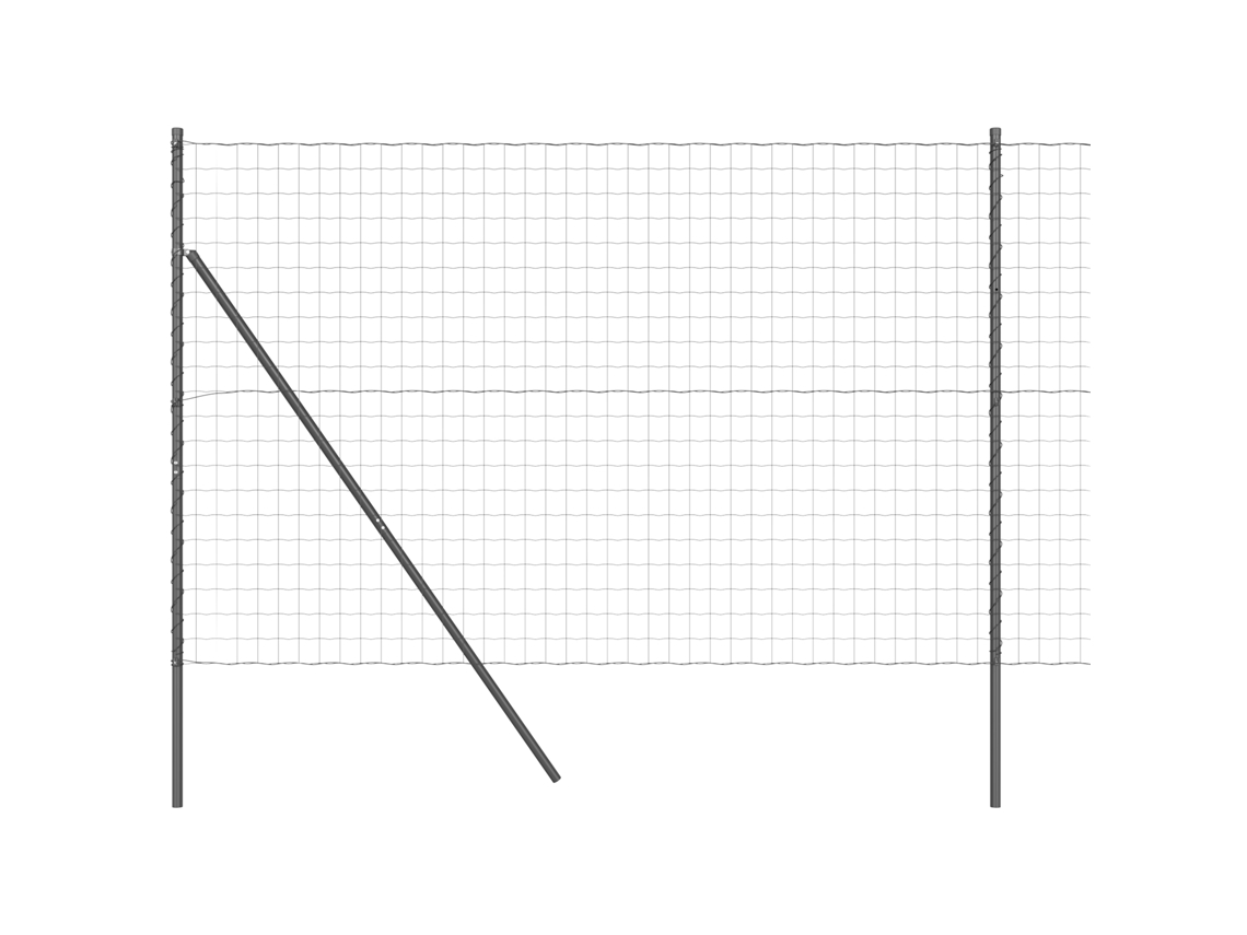 Conjunto 1 Cerca Externa Vidaxl Cinzento Aço (10 X 1,5 M)