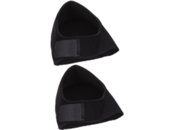 Protetor De Calcanhar Antiderrapante Em Silicone Preto 1par