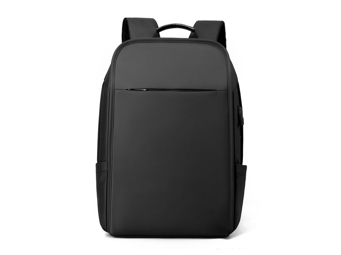 (preta) Mochila casual, minimalista, moderna, versátil e de grande capacidade, ideal para viagens a trabalho.