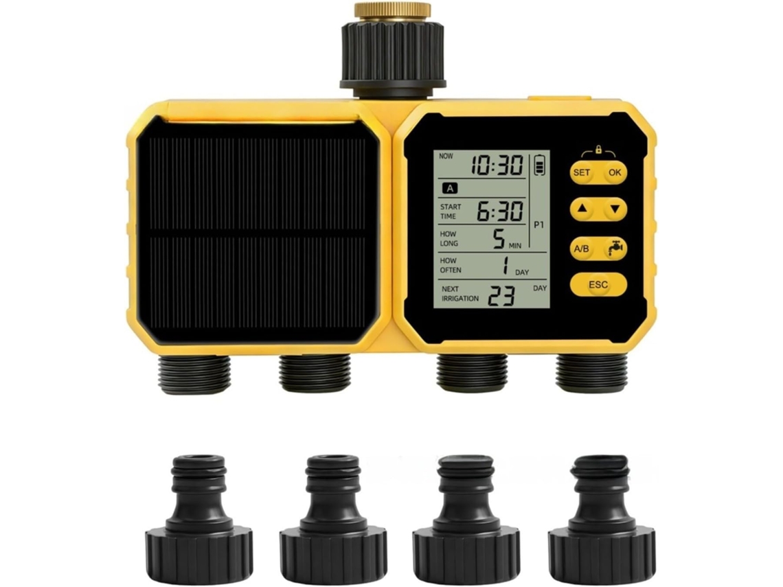 Controlador De Irrigação Solar Com 4 Canais Independentes, Sensor