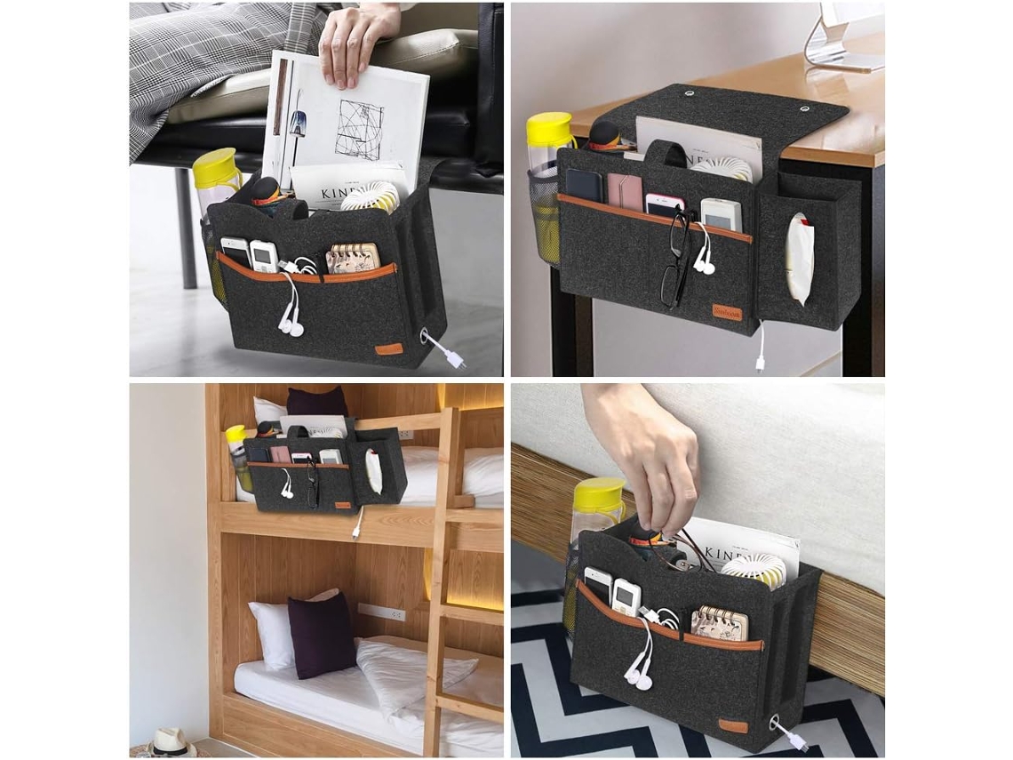 Lurelia Bolsa De Cabeceira, Em Feltro, Suspensa, Com Bolsos, Para Cama, Quarto Organizado