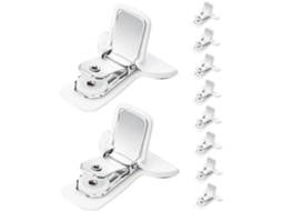 Conjunto Gleavi com 12 prendedores antiderrapantes para fixar edredons, colchas, lençóis elásticos e camas.