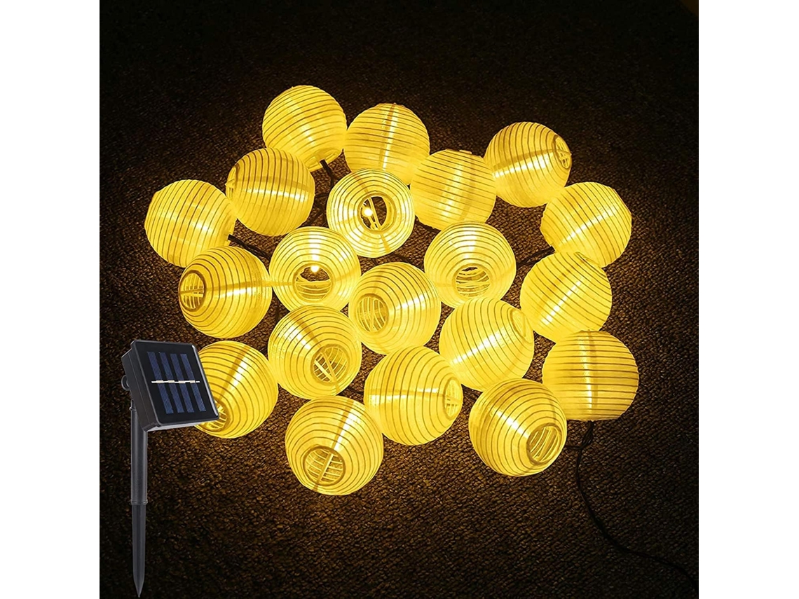 Luzes de Corda de Lanternas de Led Solares Lanternas de Luzes de Corda de Led Decorativas À Prova D'Água para O Natal 20Led-16,4 Pés
