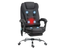 Cadeira de escritório com massagem aquecida e encosto reclinável S/MARCA