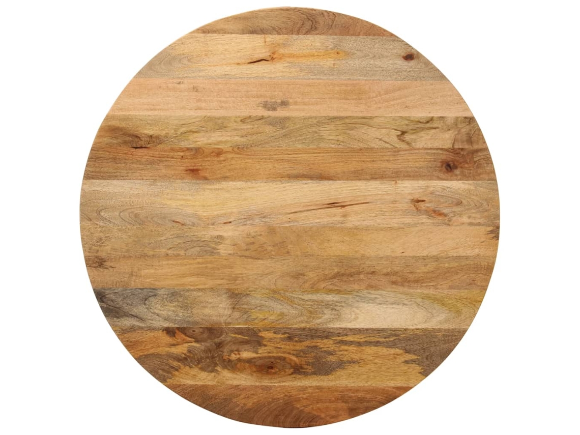 Vidaxl Tampo De Mesa Redondo Ø90x2,5cm Madeira De Mangueira Maciça