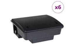 Maison Exclusive - Armadilhas Para Ratos 6 Pcs Preto 23x19x9,5 Cm