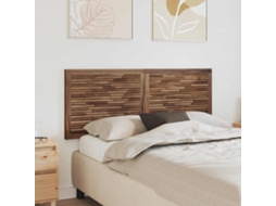 Vidaxl Cabeceira De Cama Natural Madeira De Teca Sólida