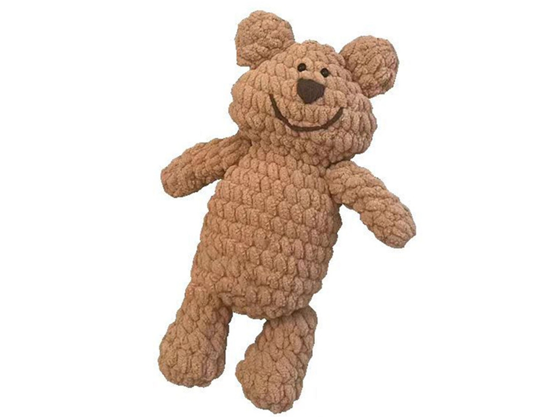 Urso de Lã Feito À Mão Macio Confortável Khaki para Crianças