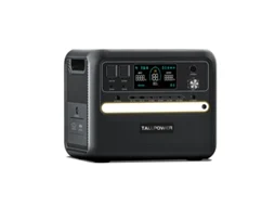 Estação de energia portátil TALLPOWER V2400 (gerador solar LiFePO4 de 2160 Wh, saída CA de 2400 W, USB-C PD, luz LED de 100 W, 13 saídas)