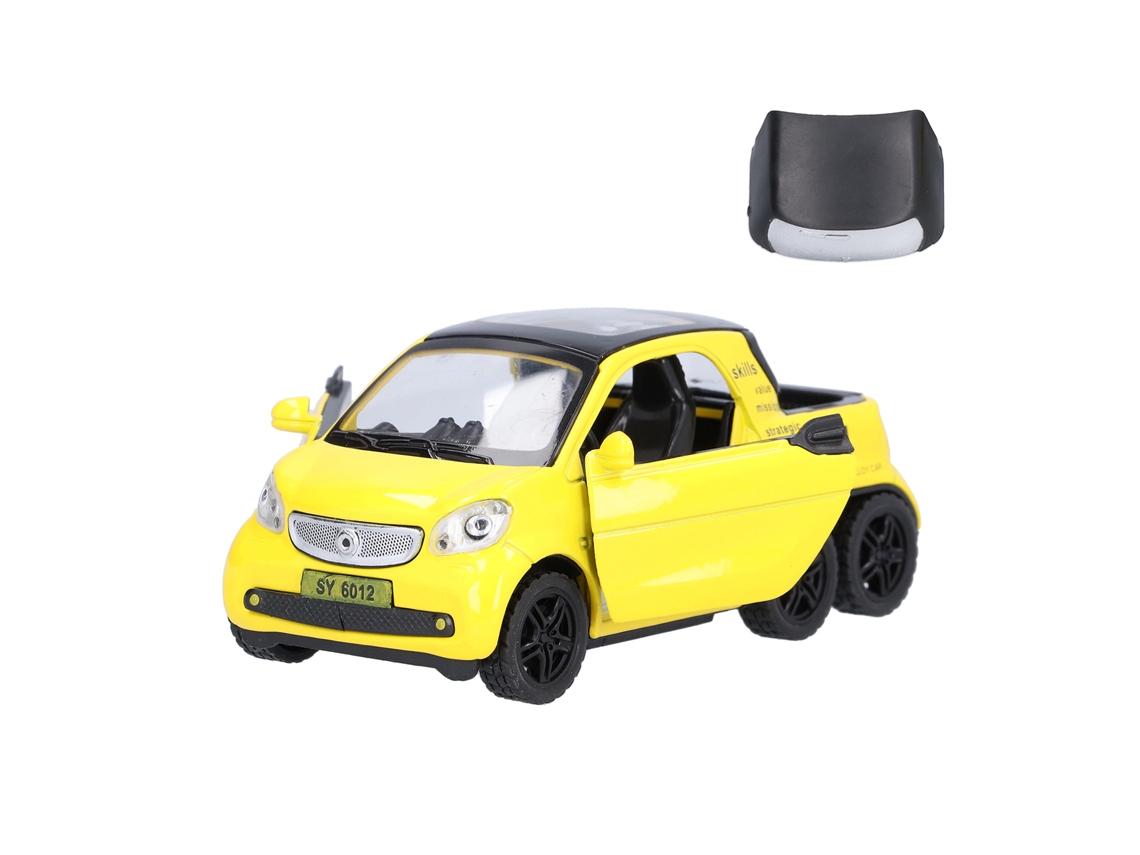 Ats modelo de Camioneta Pickup em Escala 1:32 com Luz Musical, Brinquedo de Carro de Liga com Retorno, Presente para Crianças Amarelo