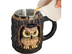 Caneca 3d De 330 Ml Com Desenho De Animal-árvore, Para Chá, Reutilizável E Perfeita Para Manhã, Trabalho, Momentos De