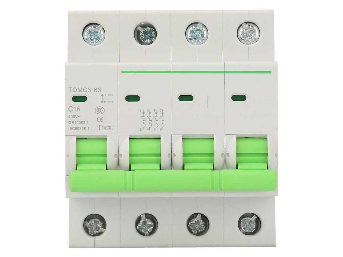 Interruptor de Circuito Miniatura 4p C Fugas Tomg3 63 20a | S/MARCA