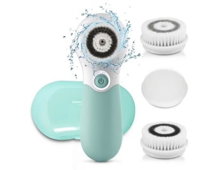 Tb 14839 Escova Facial Rotativa, Corpo E Sistema De Limpeza Profunda À Prova D Água Com 2 Cabeças Giratórias Touchbeauty